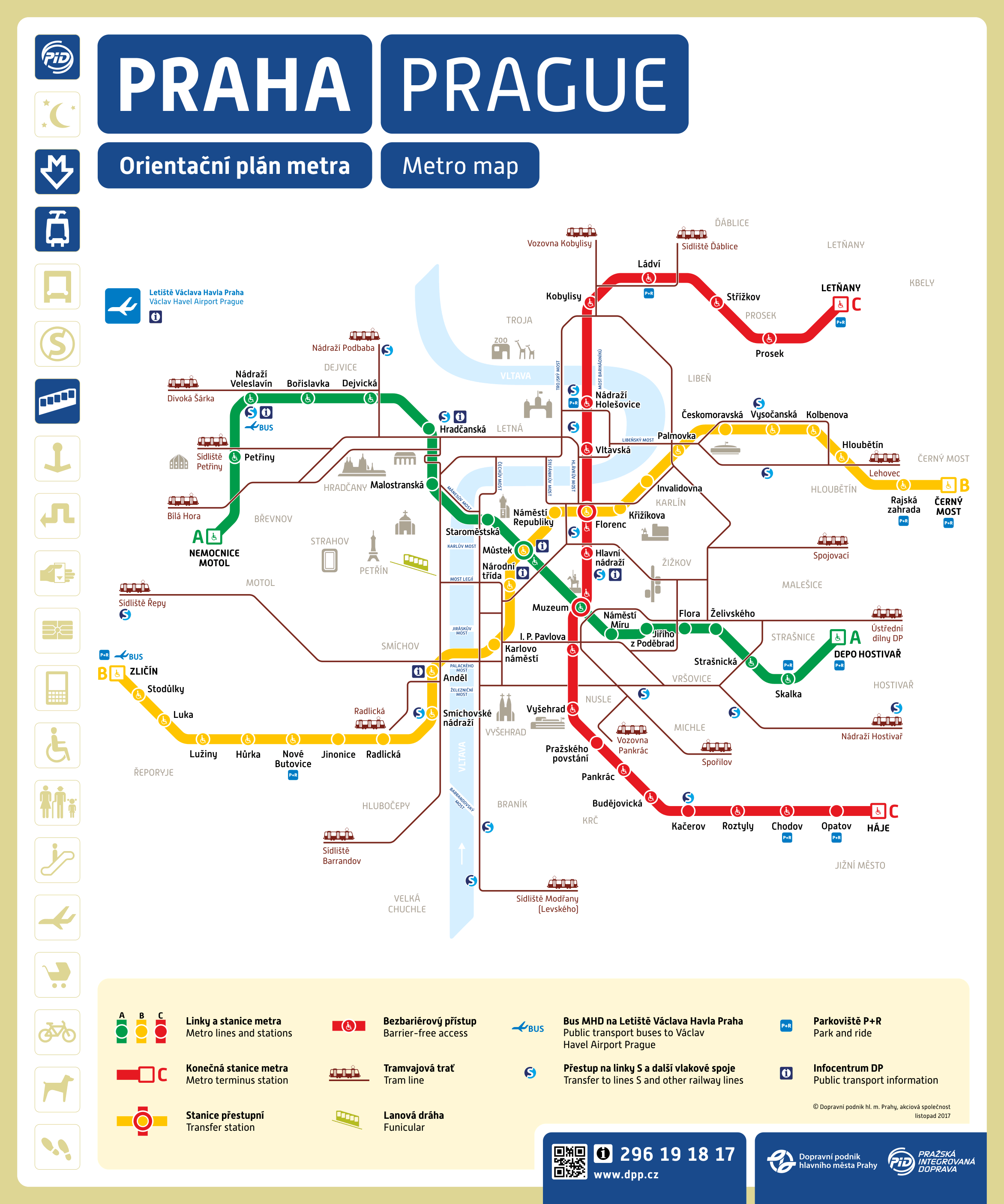 Prague public transport diagram